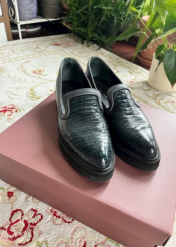 ADL| Kadın Yılan Derisi Desenli Platform Topuklu Günlük Ayakkabı - Görsel 2