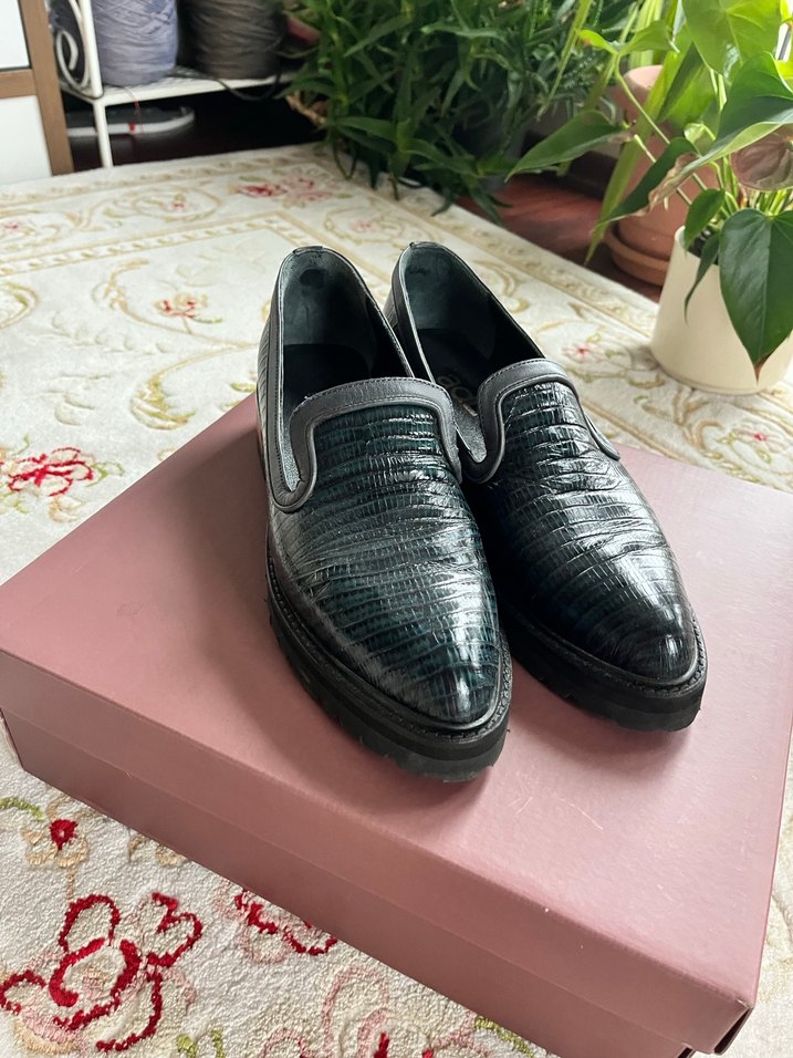 ADL| Kadın Yılan Derisi Desenli Platform Topuklu Günlük Ayakkabı - Görsel 2