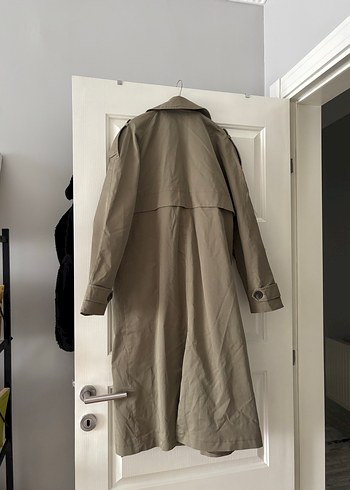 Bej Uzun Kadın Trençkot - Görsel 5