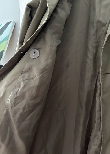 Bej Uzun Kadın Trençkot - Görsel 4