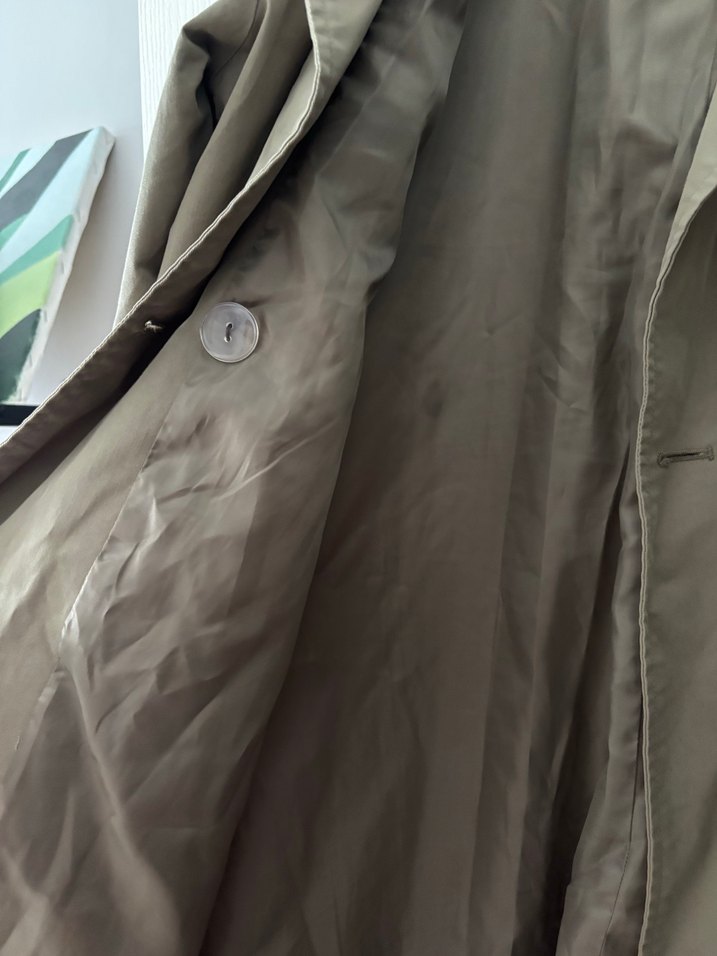 Bej Uzun Kadın Trençkot - Görsel 4