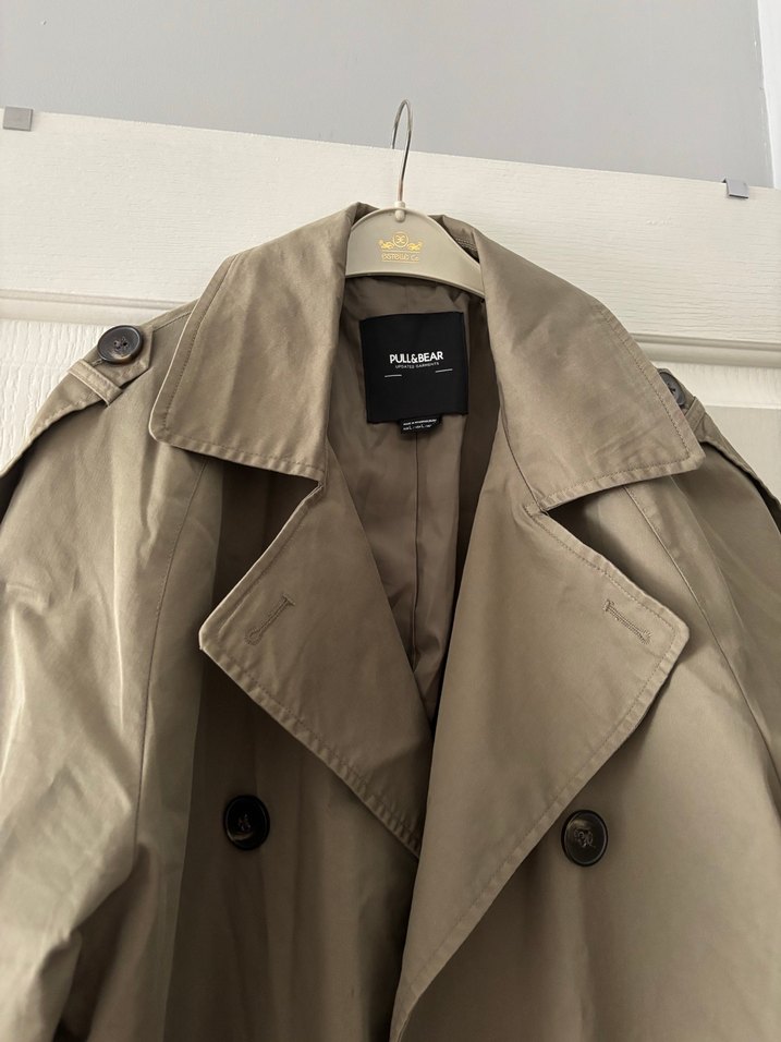 Bej Uzun Kadın Trençkot - Görsel 2