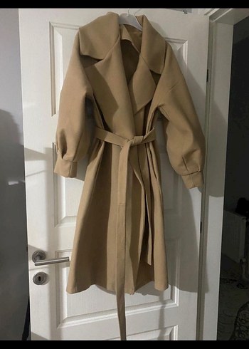 Camel Renk Uzun Kadın Kaban - Görsel 2