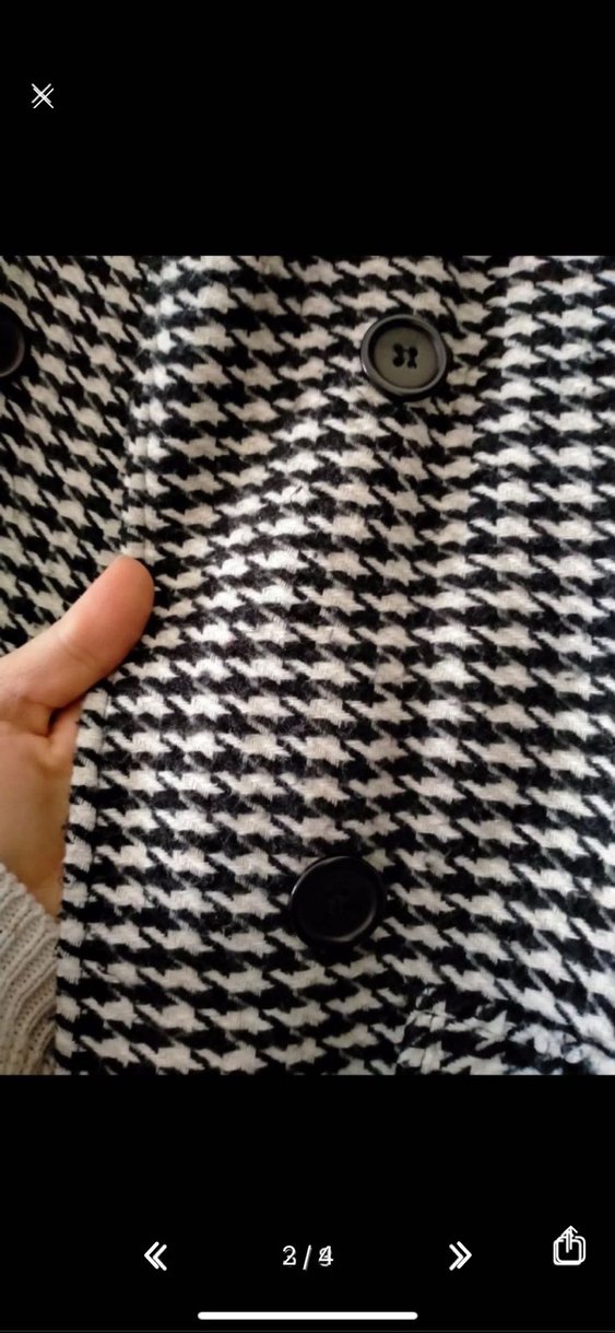 Gri Uzun Kadın Ceket Düğmeli - Görsel 2