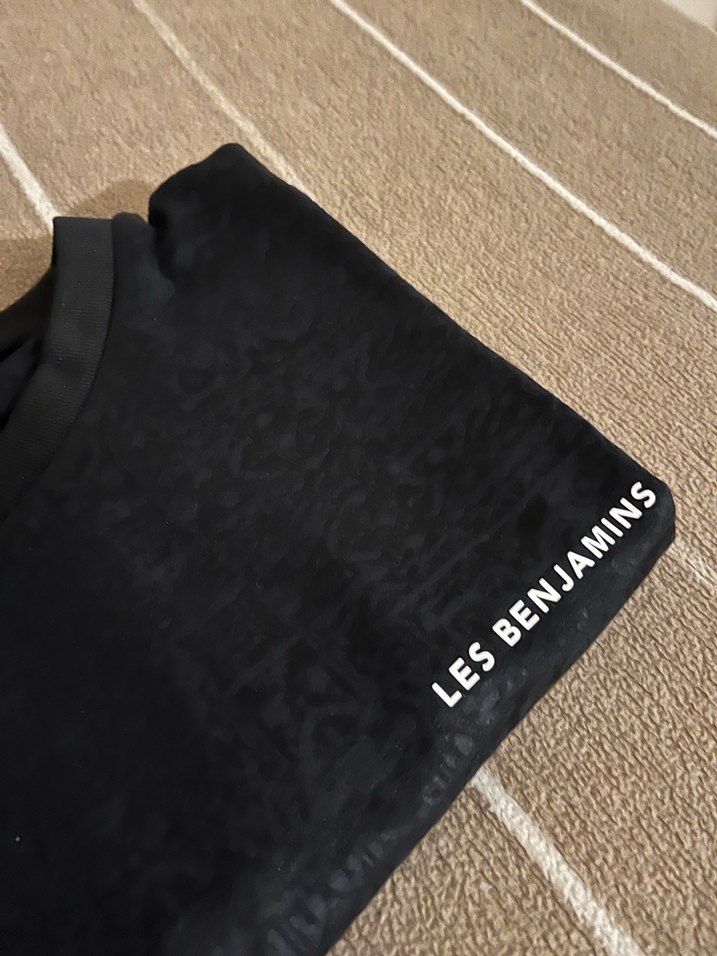 LES BENJAMINS Siyah Erkek Tişört - Görsel 3