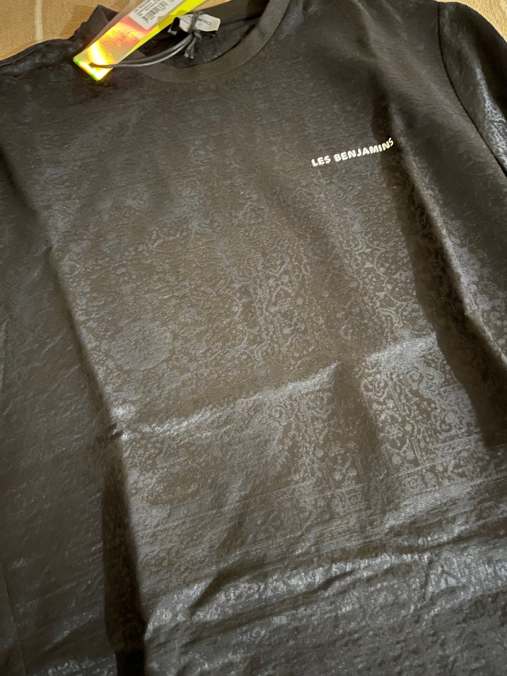 LES BENJAMINS Siyah Erkek Tişört - Görsel 4