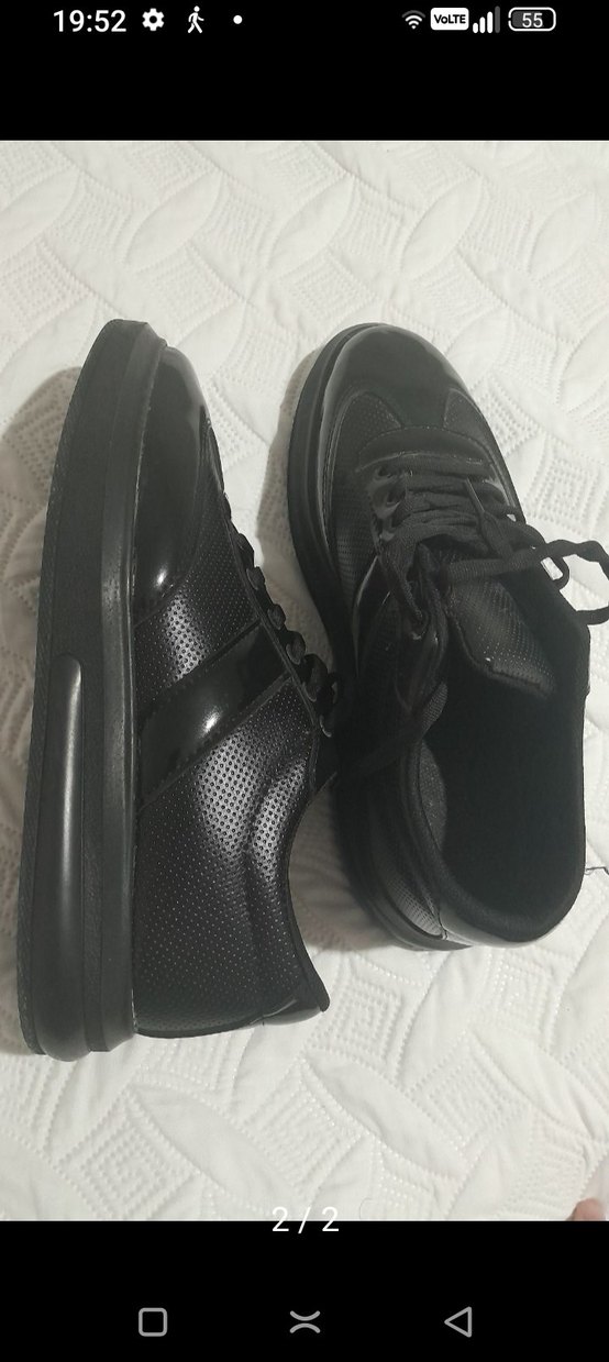 Siyah Erkek Bağcıklı Günlük Spor Ayakkabı - Görsel 2