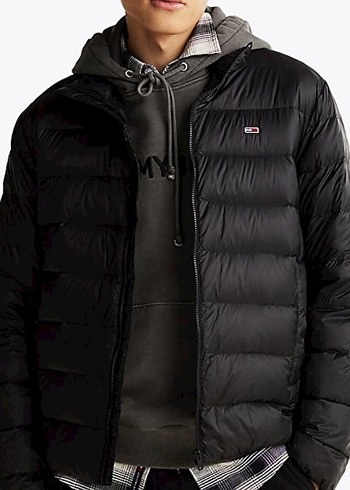 Siyah Fermuarlı Erkek Yüksek Yakalı Mont - Görsel 2