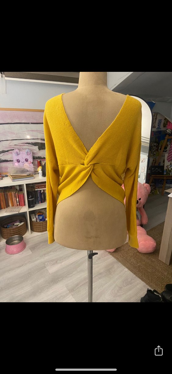 Sırt Dekolteli Manga Kazak - Görsel 4