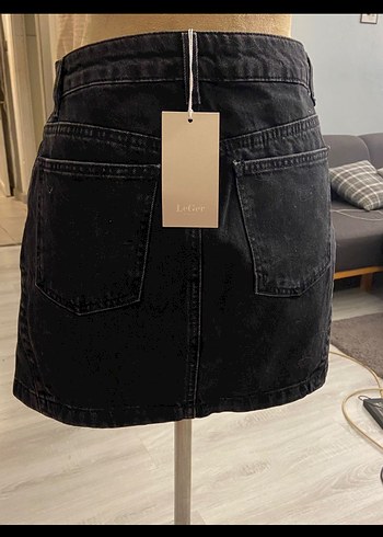 Siyah Kot Mini Etek - Görsel 4