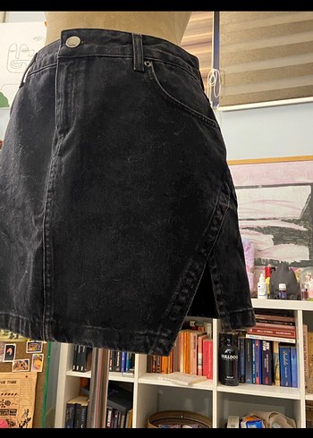 Siyah Kot Mini Etek - Görsel 3