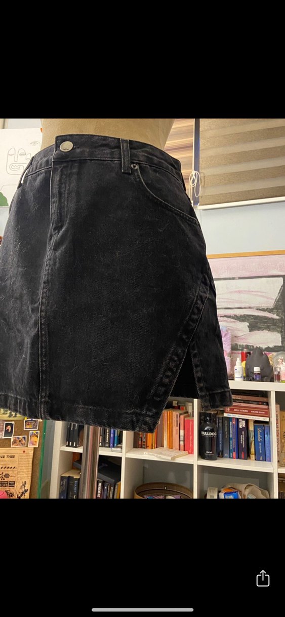 Siyah Kot Mini Etek - Görsel 3