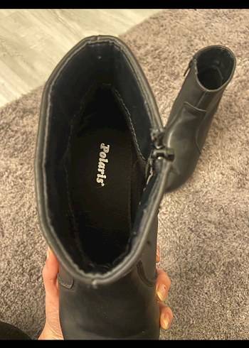 Deri Fermuarlı Topuklu Bot/Bottie - Görsel 3