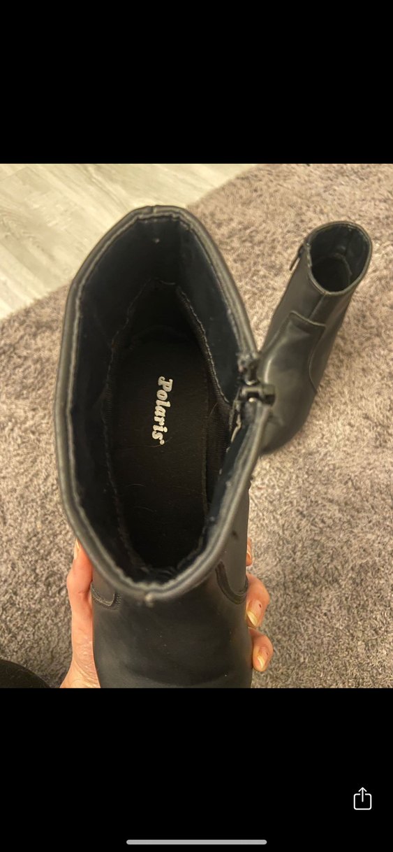 Deri Fermuarlı Topuklu Bot/Bottie - Görsel 3