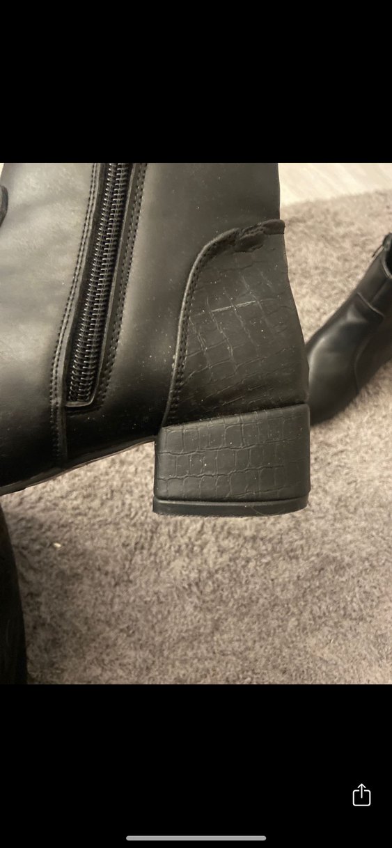 Deri Fermuarlı Topuklu Bot/Bottie - Görsel 5