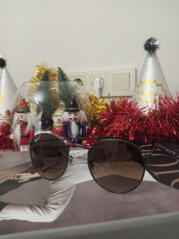 Kürk Detaylı Kırmızı Sokak Tarzı Gözlük - Görsel 2