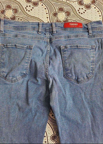 Düğmeli Bağlama Desenli Erkek Kot Pantolon - Görsel 4