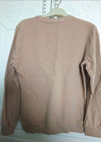 Erkek Bej Basic Sweatshirt - Görsel 3