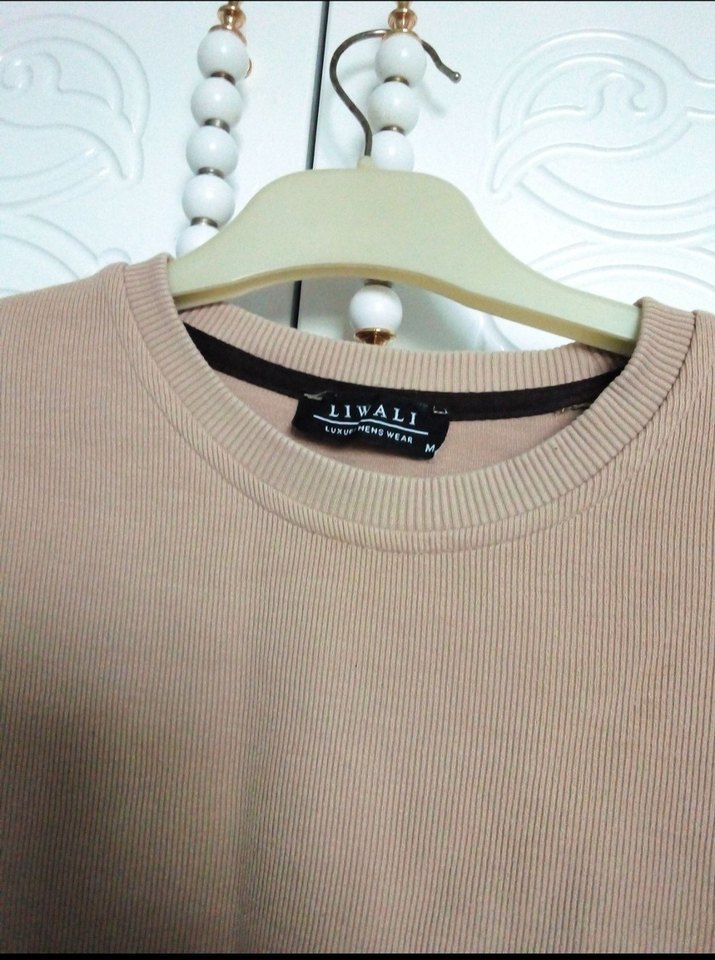 Erkek Bej Basic Sweatshirt - Görsel 2