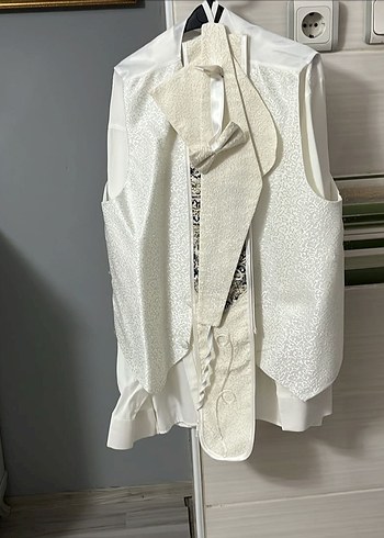 Beyaz Kürklü Etnik Desenli Çocuk Takımı - Görsel 7