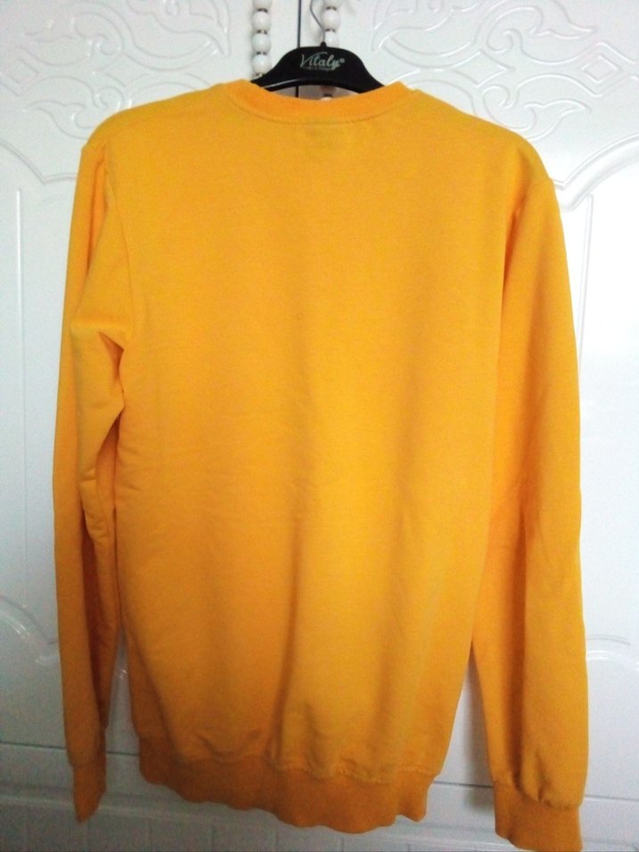 Sarı Baskılı Erkek Sweatshirt - Görsel 3