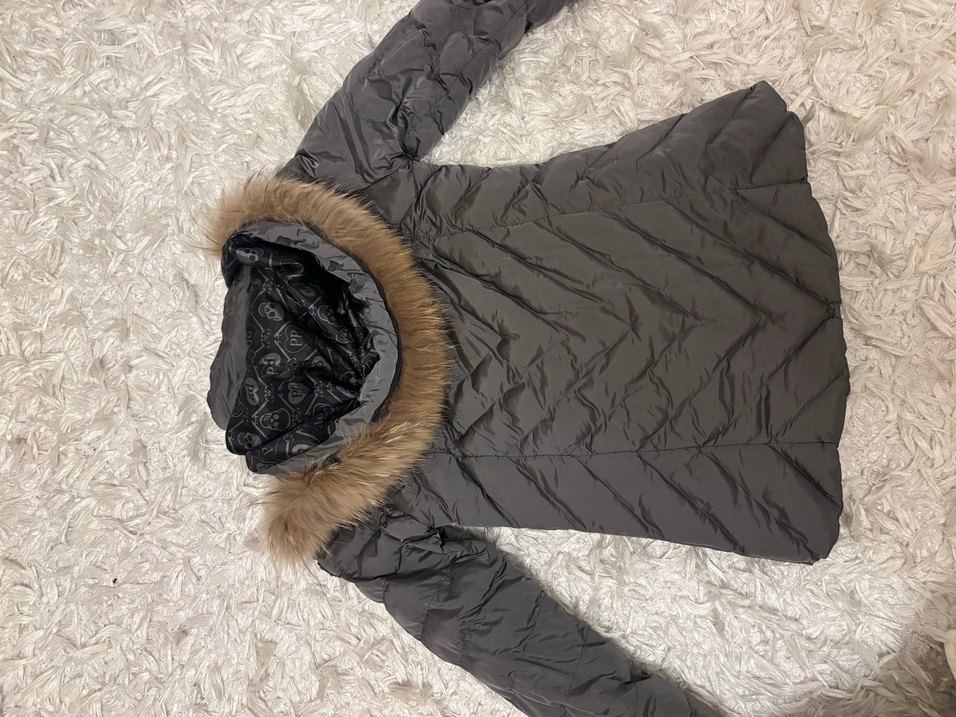 Phılıpp pleın kaz tüylü orijinal gri mont - Görsel 5