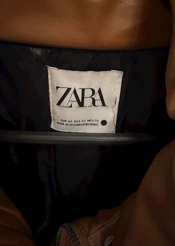 Düğmeli Kahverengi Deri Kadın Kışlık Ceket - Görsel 2