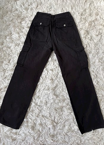 Siyah Rahat Kesim Midi Kadın Kot Pantolon - Görsel 3