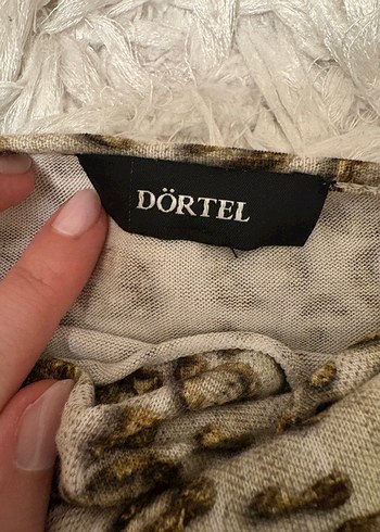 Kahverengi Leopar Desenli Bohem Kadın Bluz - Görsel 2