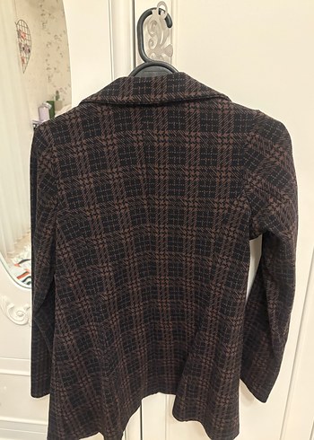 Kahverengi Düğmeli Kadın Blazer Ceket - Görsel 2