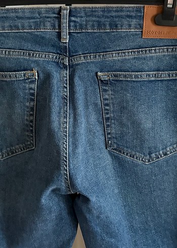 Erkek Koton Mavi Denim Jean - Görsel 2