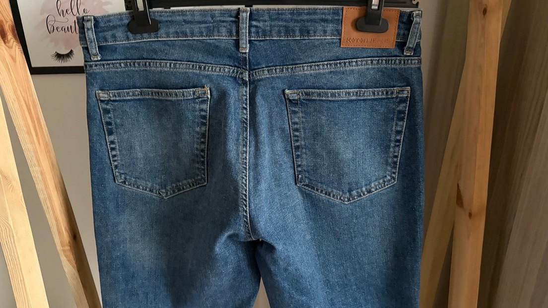 Erkek Koton Mavi Denim Jean - Görsel 2