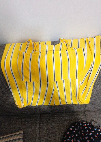 Sarı Gri Çizgili Bebek Slingi - Görsel 6