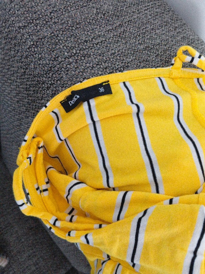 Sarı Gri Çizgili Bebek Slingi - Görsel 2