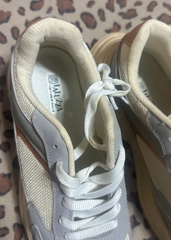 Gri Dolgu Topuklu Bağcıklı Kadın Spor Ayakkabı - Görsel 2