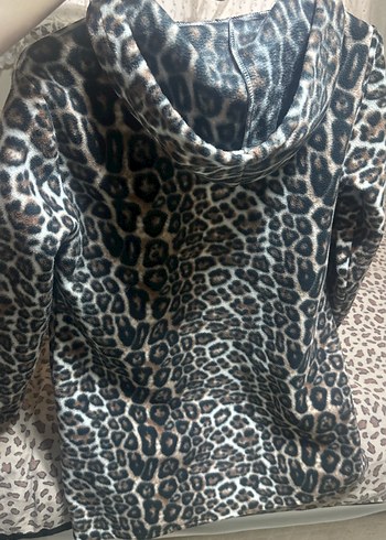 Kahverengi Leopar Desenli Uzun Kadın Kaban - Görsel 4