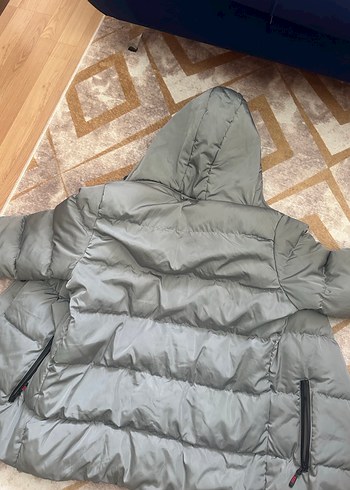 Erkek Gri Kapüşonlu Mont - Görsel 4