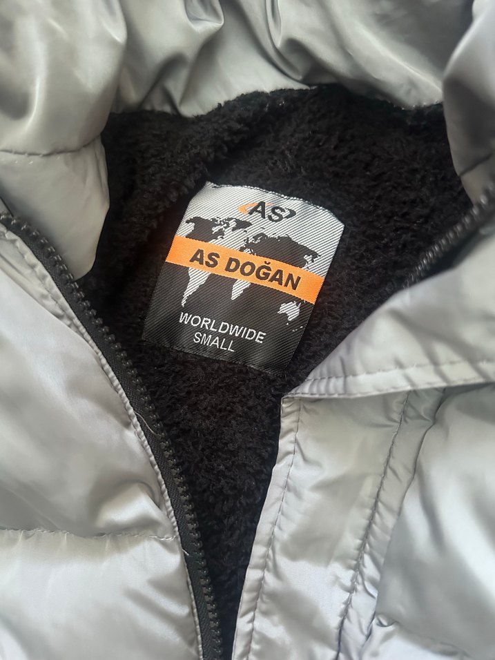 Erkek Gri Kapüşonlu Mont - Görsel 2