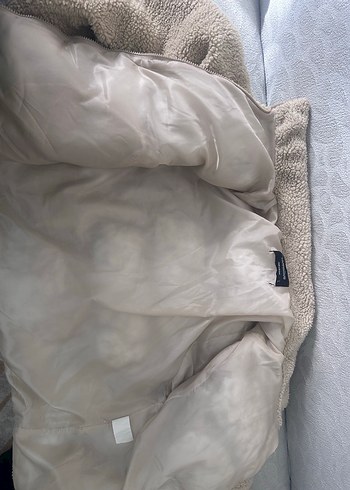 Bayan için Bej Yumuşak Kışlık Mont - Görsel 2