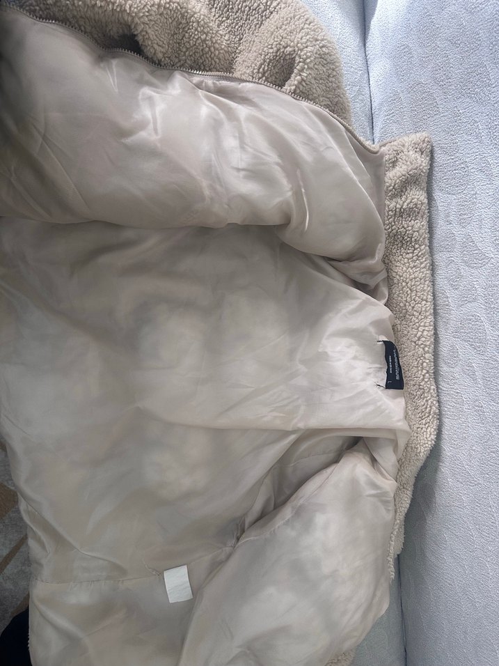 Bayan için Bej Yumuşak Kışlık Mont - Görsel 2