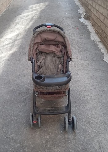 Kahverengi ve Gri Bebek Arabası - Görsel 2