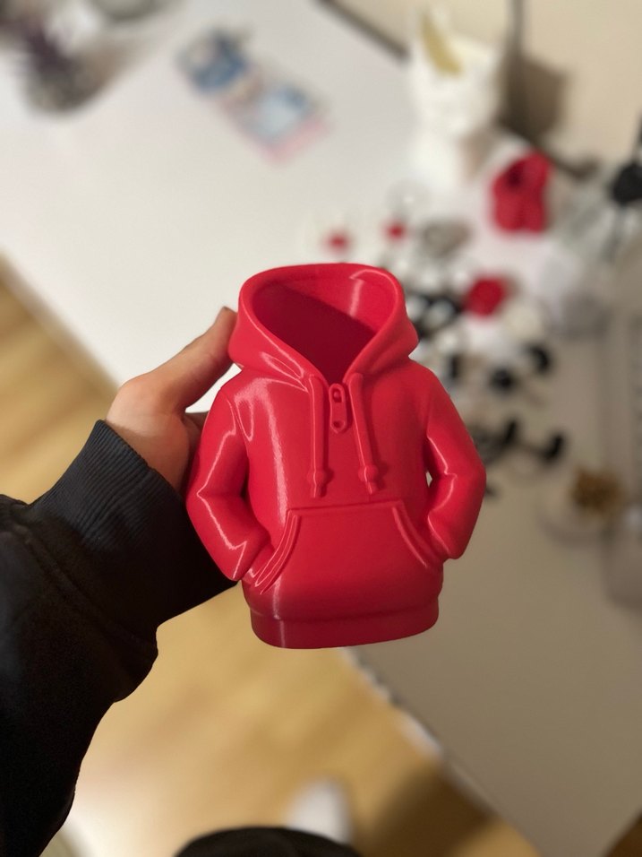 Kırmızı Kapüşonlu Sweatshirt Kalemlik - Görsel 3