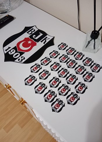 Parlak Siyah BJK Anahtarlık - Görsel 2