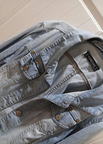 çocuk Düğmeli Denim Ceket - Görsel 2