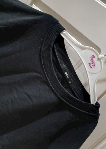 Siyah Uzun Kollu Dar Kesim Sweatshirt - Görsel 3