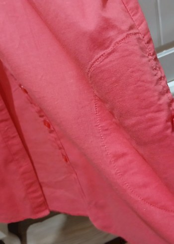 Pembe Keten Düğmeli çocuk Gömlek - Görsel 6