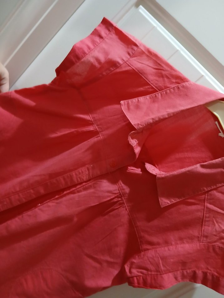 Pembe Keten Düğmeli çocuk Gömlek - Görsel 5