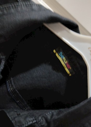 Düğmeli Siyah çocuk Denim Ceket - Görsel 3