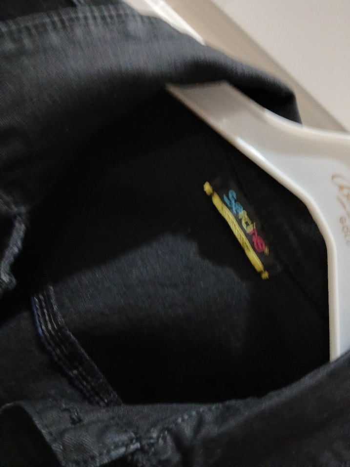 Düğmeli Siyah çocuk Denim Ceket - Görsel 3