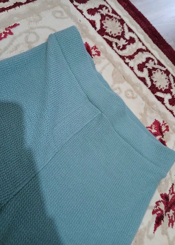 Kız Çocuk Mavi Elastik Bel Tayt - Görsel 2